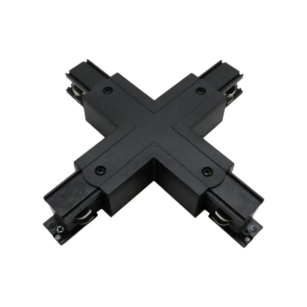 Conector Tipo X para Calha Trifásica Preto