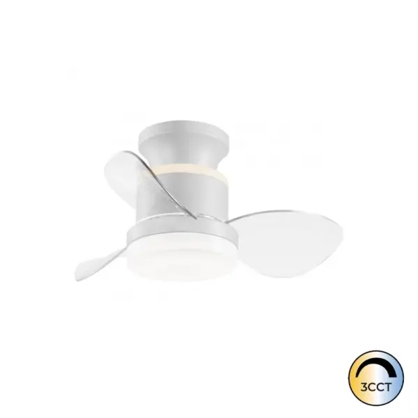 Ventilador LED Salento 18W Motor 30W Branco CCT3