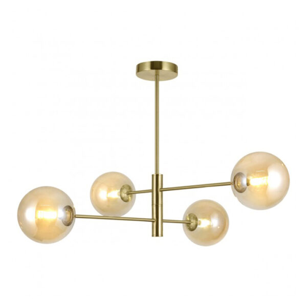 Candeeiro Suspensão Galaxia 4x G9 Dourado