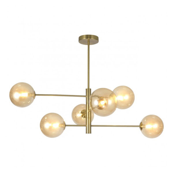 Candeeiro Suspensão Galaxia 6x G9 Dourado
