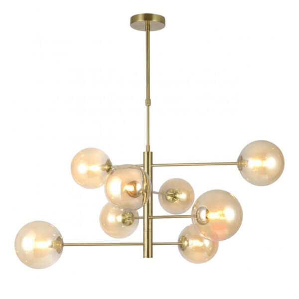 Candeeiro Suspensão Galaxia 8x G9 Dourado