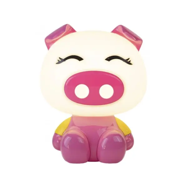 Candeeiro de Mesa Maskota Porco 3W Rosa 3200K
