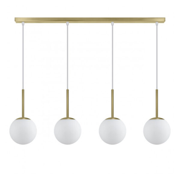 Candeeiro Suspensão Portile 4x E14 Dourado