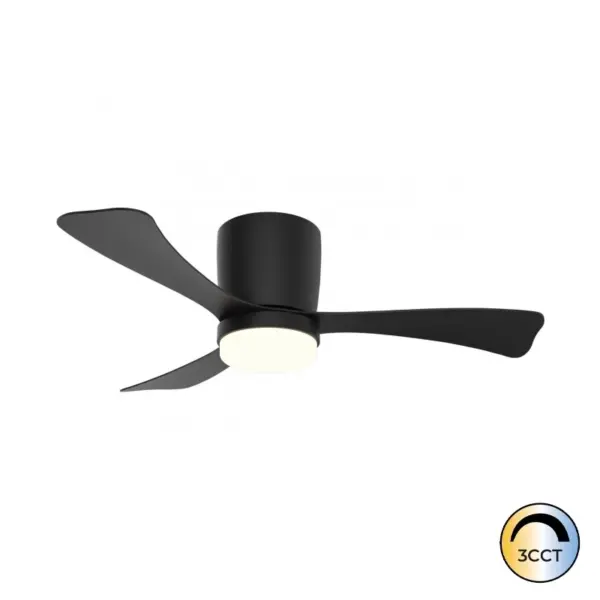 Ventilador LED Kent 18W Motor 33W Preto CCT3