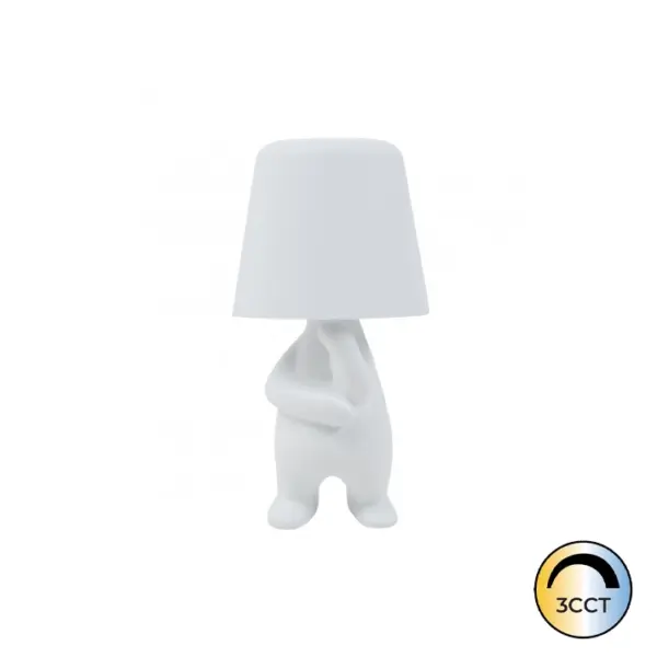 Candeeiro de Mesa Lenox 3W Branco CCT3