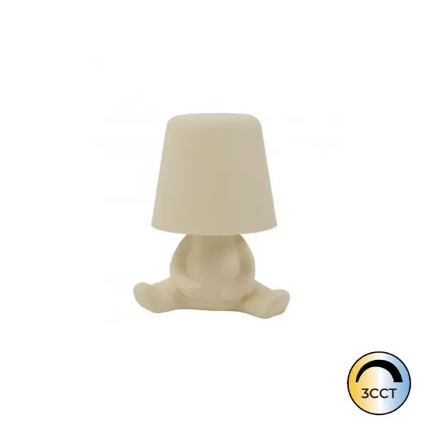 Candeeiro de Mesa Lenox 3W Bege CCT3