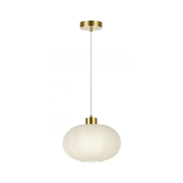 Candeeiro Suspensão Nawa 1x E27 Dourado/Branco