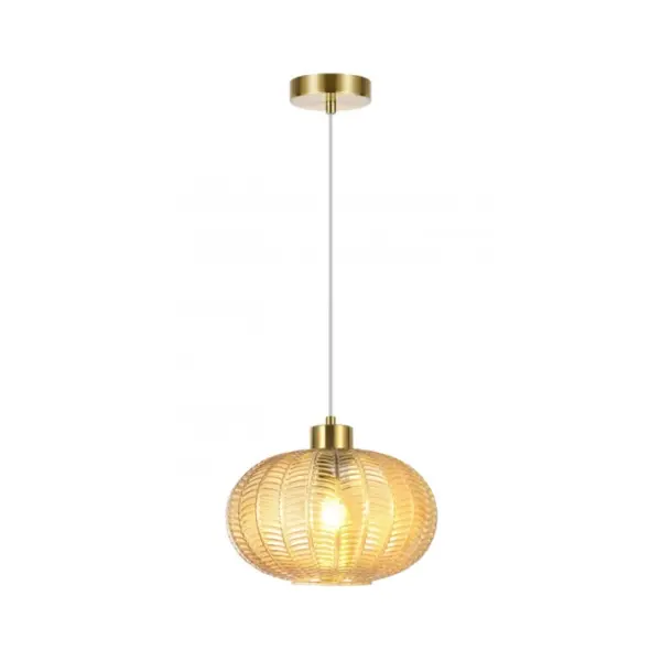 Candeeiro Suspensão Nawa 1x E27 Dourado/Âmbar