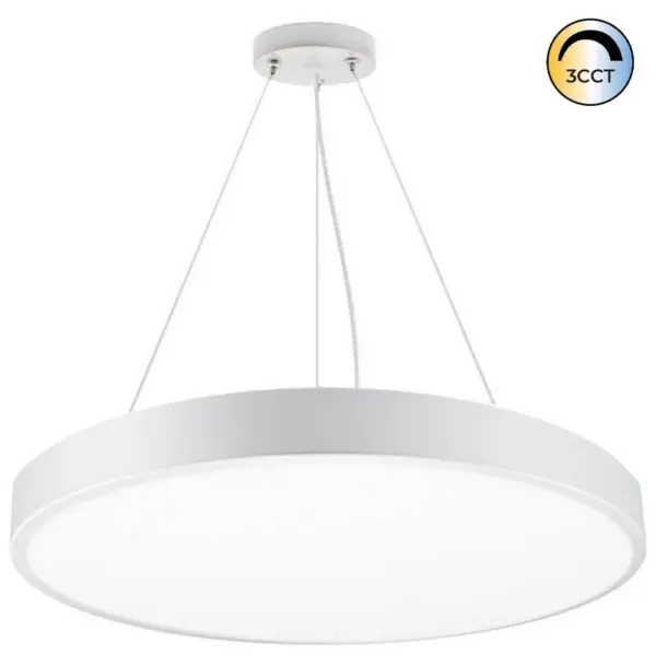 Candeeiro Suspensão Kramfor 70W 80cm Branco CCT3