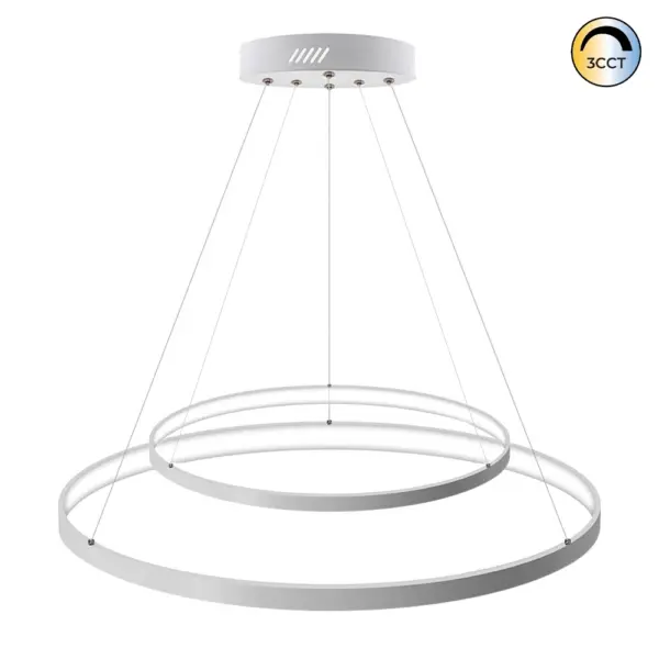 Candeeiro Suspensão Elix 60W Branco CCT3