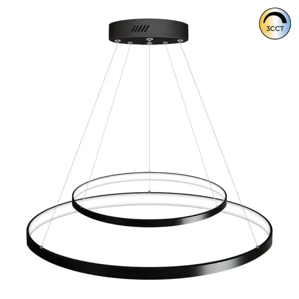 Candeeiro Suspensão Elix 60W Preto CCT3