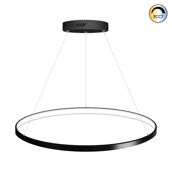 Candeeiro Suspensão Elix 36W Preto CCT3