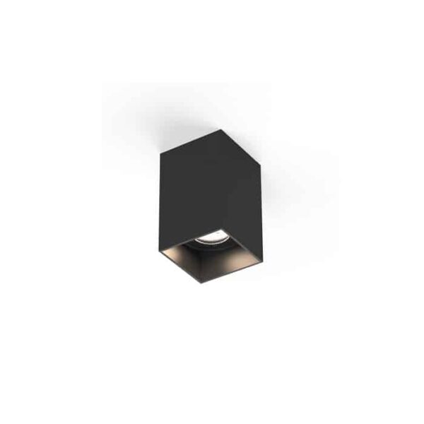 Aro GU10 Estada Teto Saliente Quadrado Preto IP20