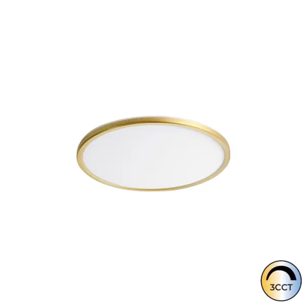 Plafon LED Orbit Dourado 18W CCT3 (02CL-EW-E01018)