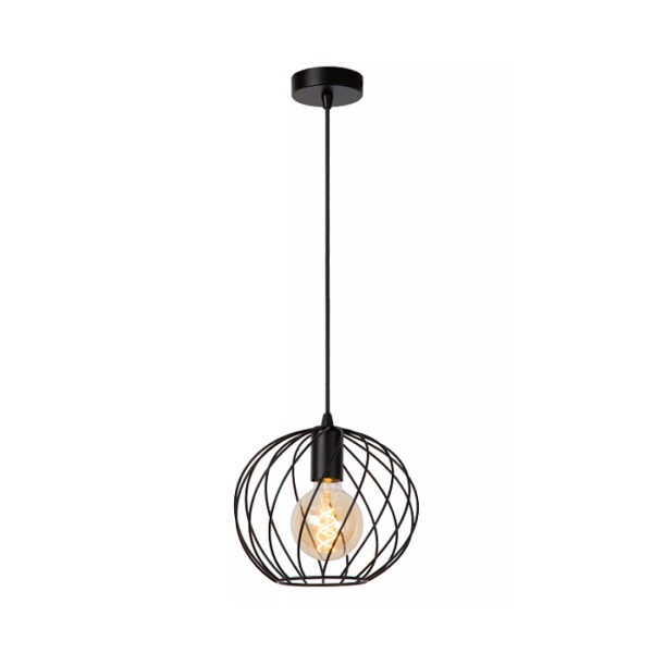 Candeeiro Suspensão Danza 1x E27 Preto (21428/25/30)