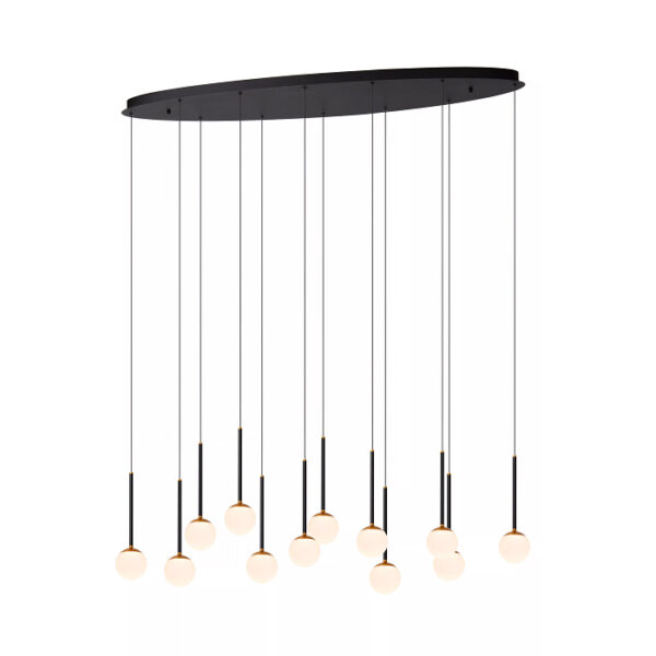 Candeeiro Suspensão Calina 12x7.7W Preto 2700K (24404/70/30)