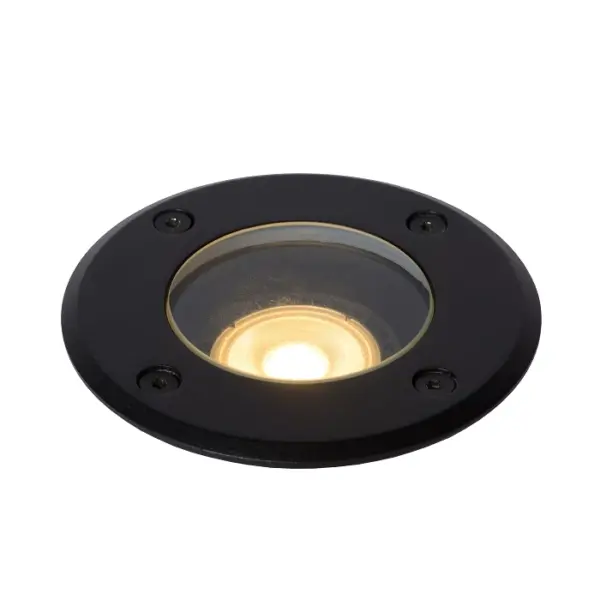 Projetor LED Chão Redondo 1x GU10 Preto IP67 (11801/01/30)
