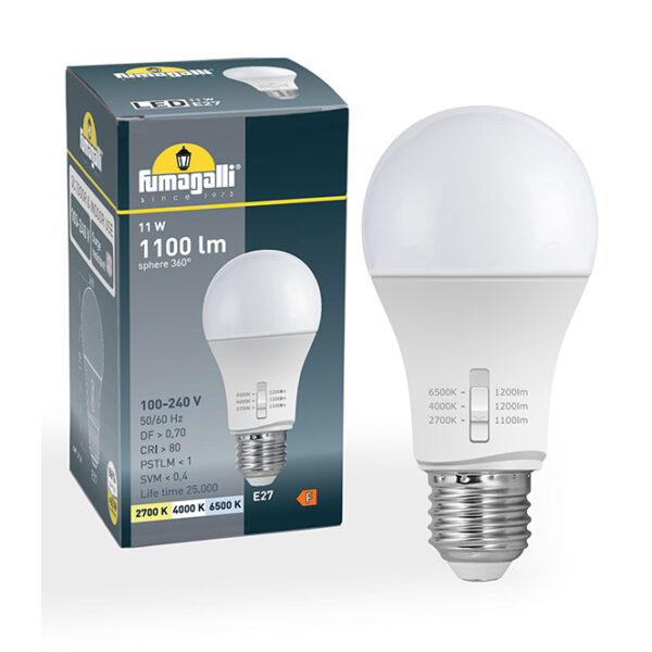 Lâmpada LED E27 GLS 11W CCT3