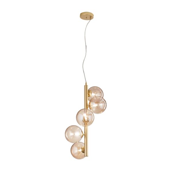 Candeeiro Suspensão Honey 5x G9 Dourado