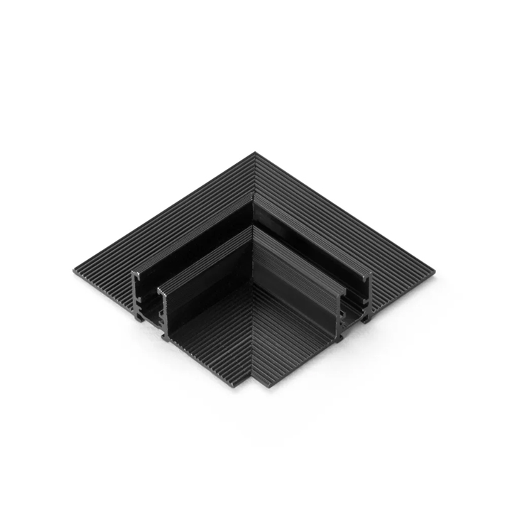 Calha Magnética Deva Embutida Esquina Preto