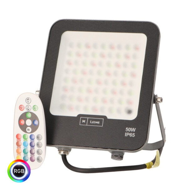 Projetor LED Napoli Plus Preto 50W RGB IP65