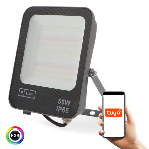 Projetor LED Smarthome Preto 50W RGB+CCT3 IP65