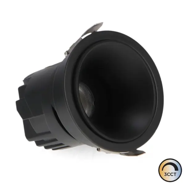Downlight LED Cobve Preto 10W CCT3 IP20