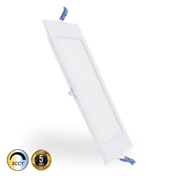 Downlight LED Quadrado Embutido PRO Driver LIFUD 12W CCT3