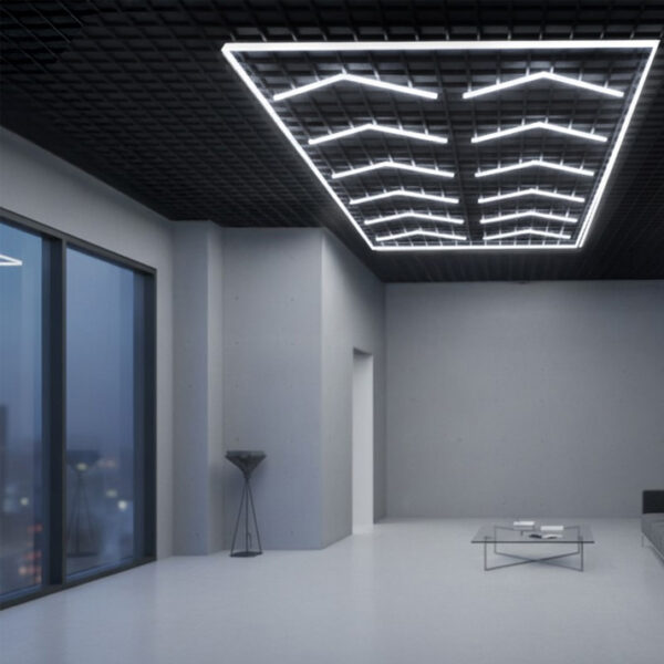 Painel LED Hexagonal Ângulo Duplo 380W 6000K IP30