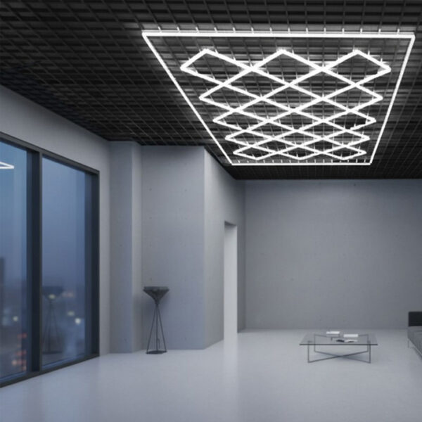 Painel LED Hexagonal Diamante 680W 6000K IP30