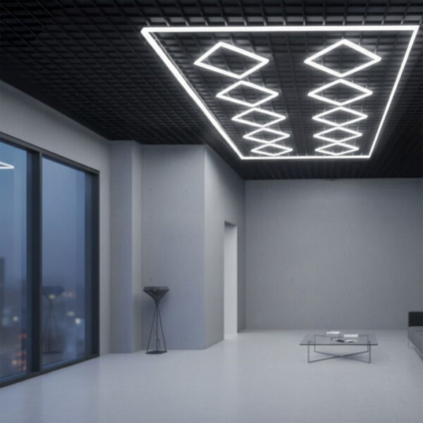 Painel LED Hexagonal Diamante 600W 6000K IP30