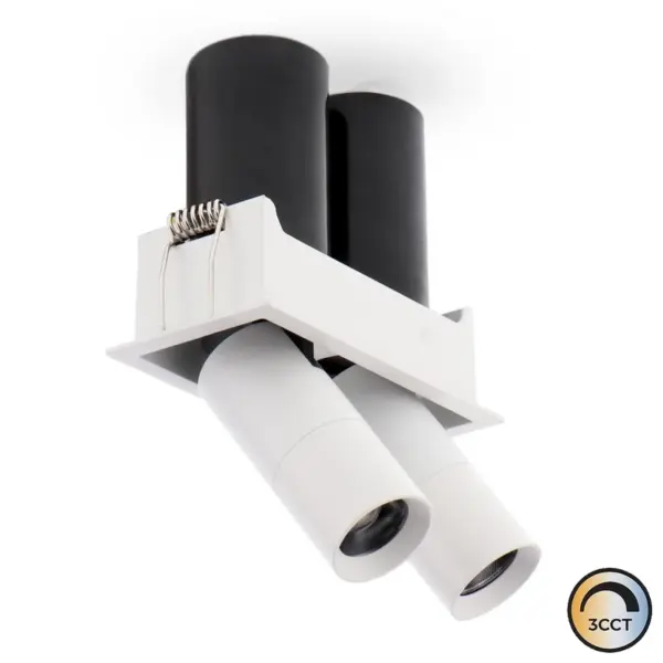 Downlight LED Basculante Branco 5W+5W CCT3 IP20