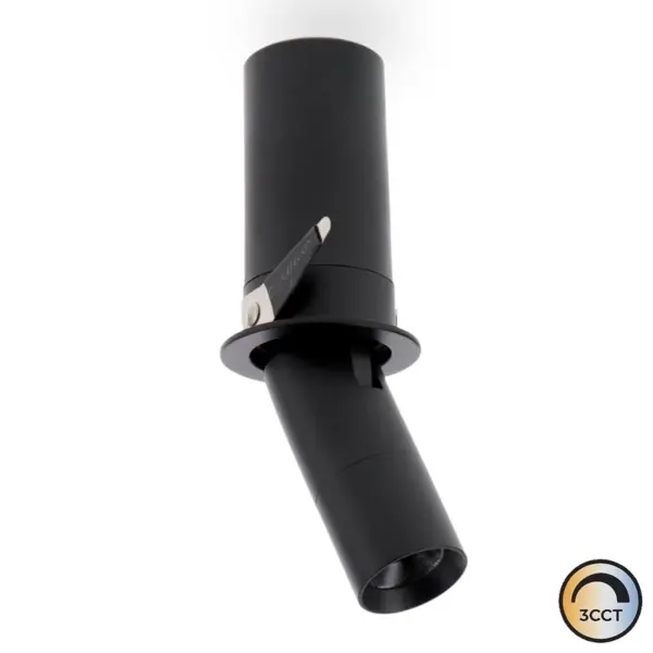 Downlight LED Basculante Redondo Preto 5W CCT3 IP20
