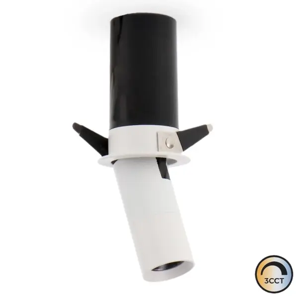 Downlight LED Basculante Redondo Branco 5W CCT3 IP20