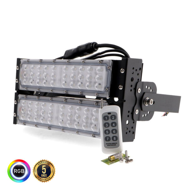 Projetor Modular LED Dimável 100W RGB IP65