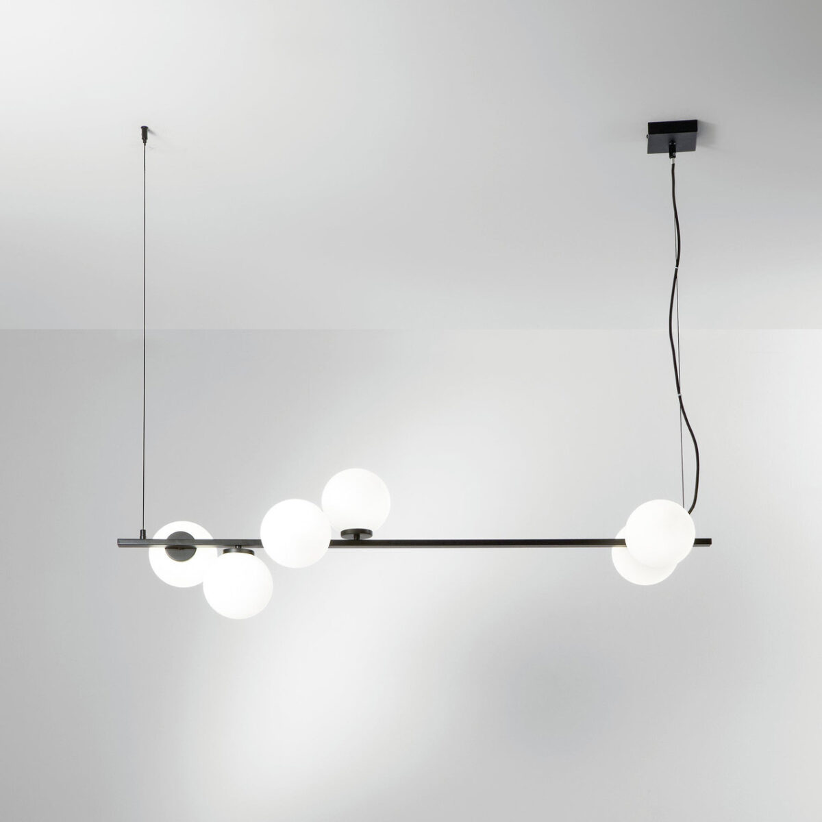 Candeeiro Suspensão Enoire 6x E14 Preto - Image 2