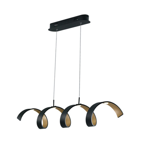 Candeeiro Suspensão Helix 20W Preto