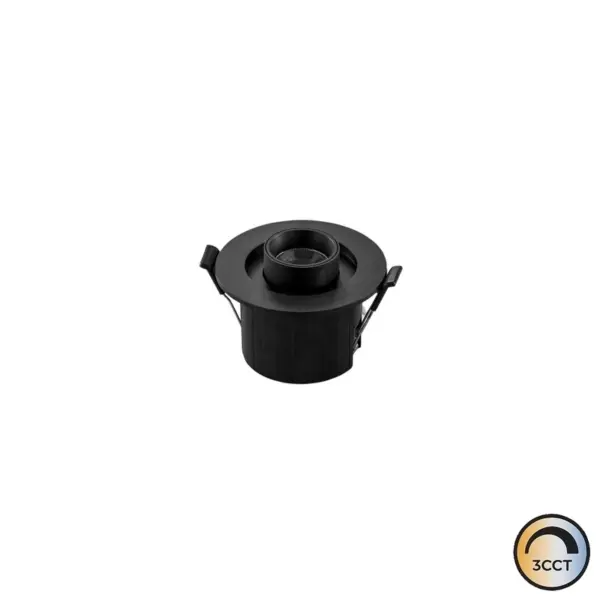 Downlight LED Basculante Preto 6W CCT3 IP20