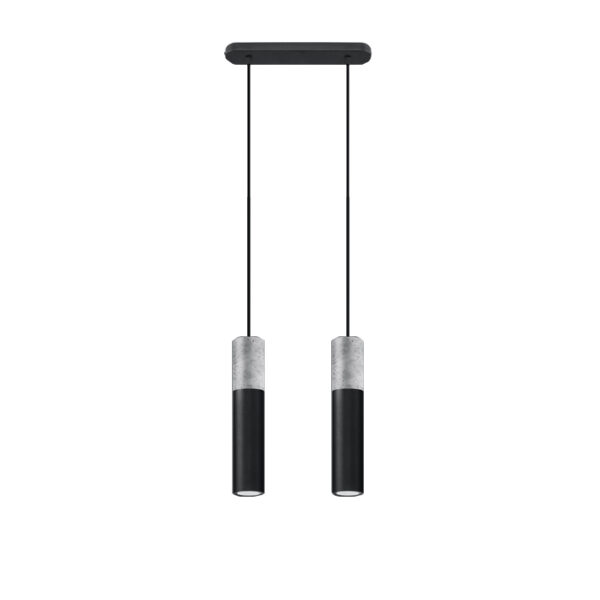 Candeeiro Suspensão Borgio 2x GU10 Preto