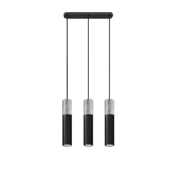 Candeeiro Suspensão Borgio 3x GU10 Preto