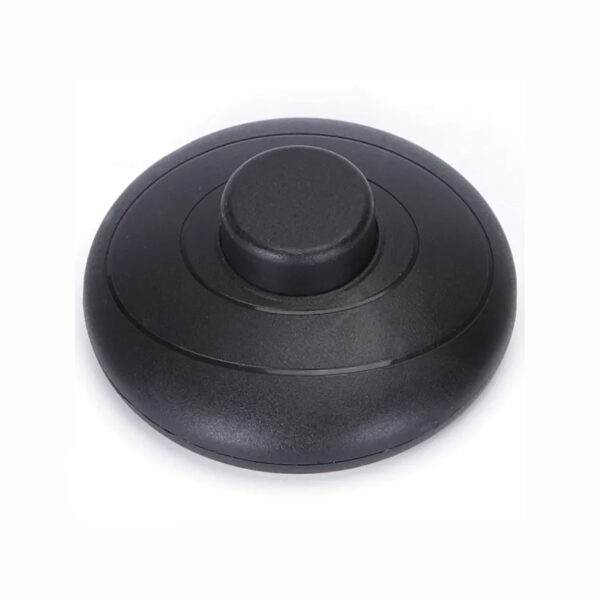 Interruptor de Pé Redondo Preto 2A 250V IP20