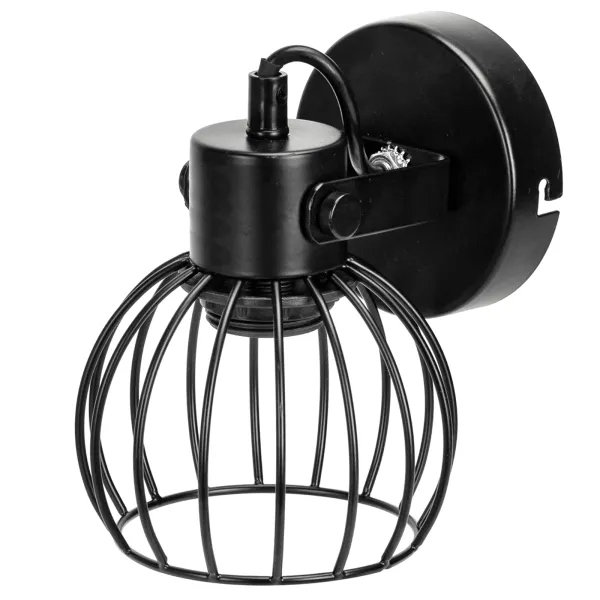 Aplique de Parede E27 Preto IP20