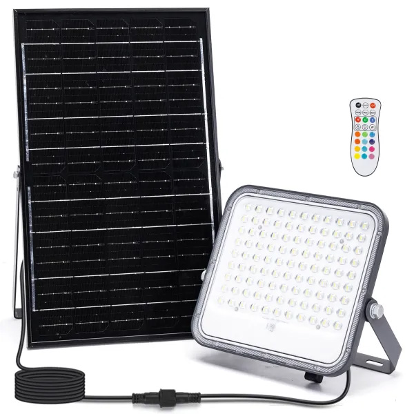 Projetor LED Solar Cinza 150W RGB+W IP66