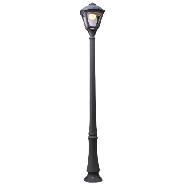 Poste Jardim Sergio Preto 240cm 1x E27 30W CCT IP55