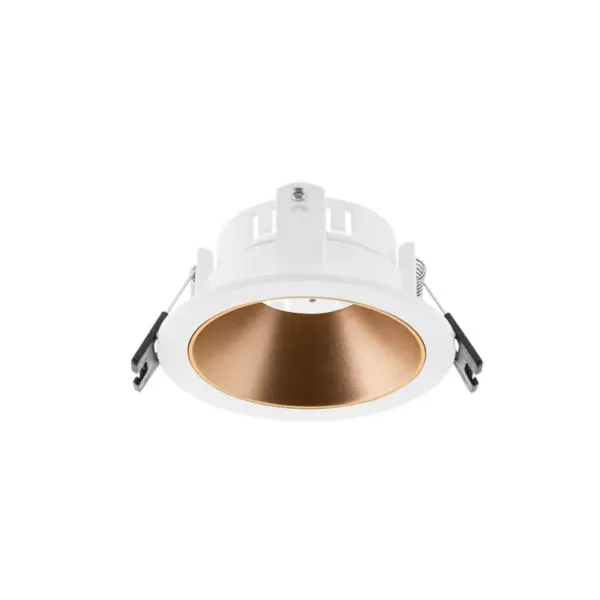 Aro GU10 Oniro PC Fixo Recuado Redondo Branco/Dourado IP20