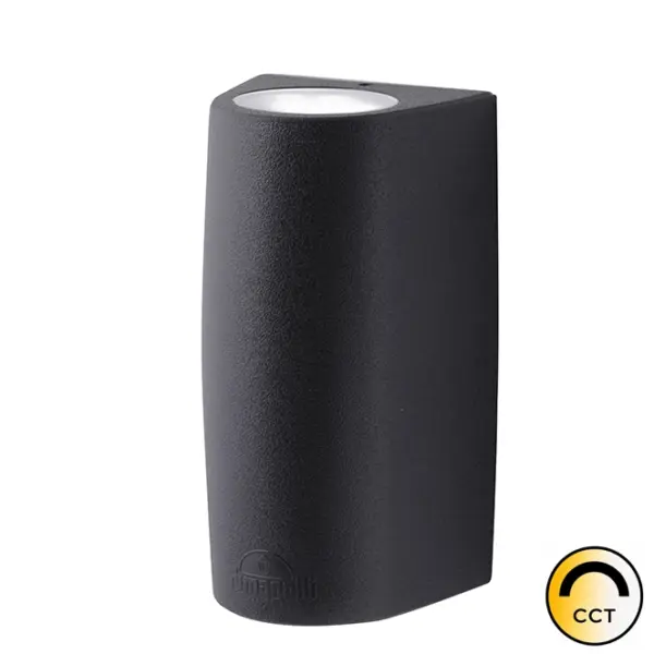 Aplique de Parede Marta Preto 2x GU10 6W CCT IP55