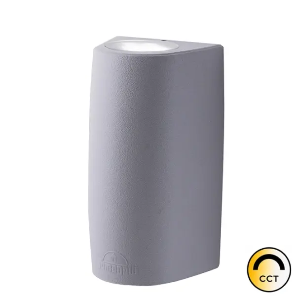 Aplique de Parede Marta Cinza 2x GU10 6W CCT IP55