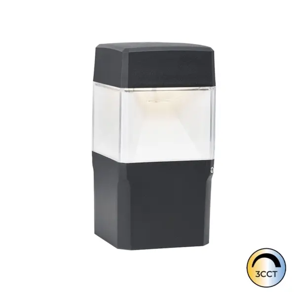 Baliza Jardim Elisa Preto 25cm 1x GX53 10W CCT3 IP55