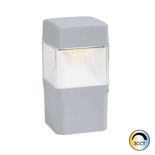 Baliza Jardim Elisa Cinza 25cm 1x GX53 10W CCT3 IP55