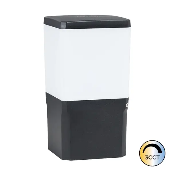 Baliza Jardim Virgilio Preto 25cm 1x E27 11W CCT3 IP55
